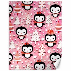 Cute Penguin Pattern Canvas 12  x 16 