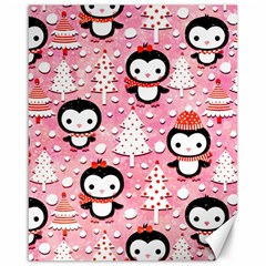 Cute Penguin Pattern Canvas 16  x 20 