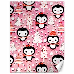 Cute Penguin Pattern Canvas 36  x 48 