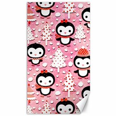 Cute Penguin Pattern Canvas 40  x 72 