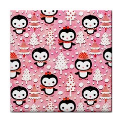 Cute Penguin Pattern Face Towel