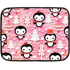 Cute Penguin Pattern Fleece Blanket (mini)