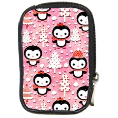 Cute Penguin Pattern Compact Camera Leather Case by Loisa77