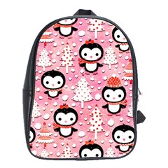 Cute Penguin Pattern School Bag (Large)