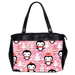 Cute Penguin Pattern Oversize Office Handbag (2 Sides)