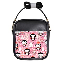 Cute Penguin Pattern Girls Sling Bag