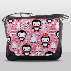 Cute Penguin Pattern Messenger Bag