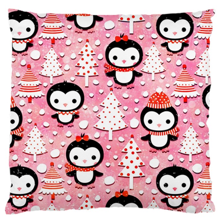 Cute Penguin Pattern Large Cushion Case (One Side)