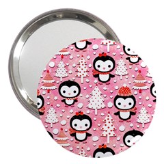 Cute Penguin Pattern 3  Handbag Mirrors by Loisa77