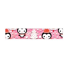 Cute Penguin Pattern Premium Plush Fleece Scarf (Mini)