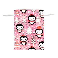 Cute Penguin Pattern Lightweight Drawstring Pouch (M)