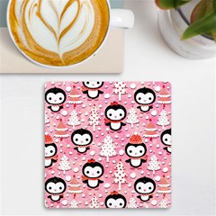 Cute Penguin Pattern UV Print Square Tile Coaster 