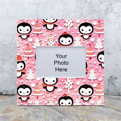 Cute Penguin Pattern White Box Photo Frame 4  X 6  by Loisa77