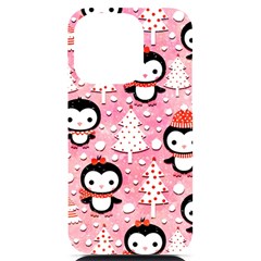 Cute Penguin Pattern iPhone 14 Pro Black UV Print Case