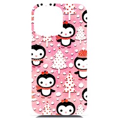 Cute Penguin Pattern Iphone 14 Pro Max Black Uv Print Case by Loisa77