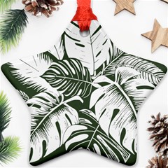 Abstract Art Tropical Leaves Ornament (star)