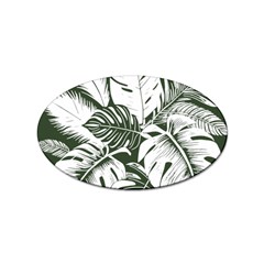 Abstract Art Tropical Leaves Sticker Oval (10 Pack) by Valentinaart