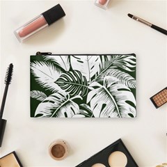 Abstract Art Tropical Leaves Cosmetic Bag (small) by Valentinaart