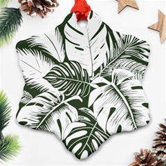 Abstract Art Tropical Leaves Ornament (snowflake)