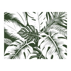 Abstract Art Tropical Leaves Two Sides Premium Plush Fleece Blanket (mini) by Valentinaart