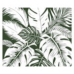 Abstract Art Tropical Leaves Two Sides Premium Plush Fleece Blanket (Kids Size) 50 x40  Blanket Back