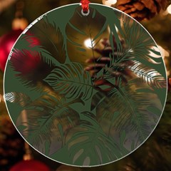 Abstract Art Tropical Leaves Uv Print Acrylic Ornament Round by Valentinaart