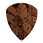 Abstract Art Tropical Leaves Square Wood Guitar Pick Holder Case And Picks Set Pick