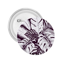 Abstract Art Tropical Leaves 2.25  Buttons