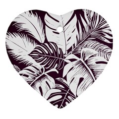 Abstract Art Tropical Leaves Ornament (heart) by Valentinaart