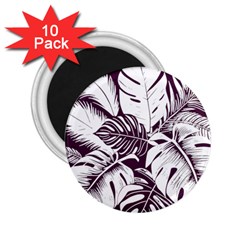 Abstract Art Tropical Leaves 2.25  Magnets (10 pack) 