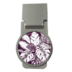 Abstract Art Tropical Leaves Money Clips (Round) 