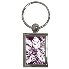 Abstract Art Tropical Leaves Key Chain (Rectangle)