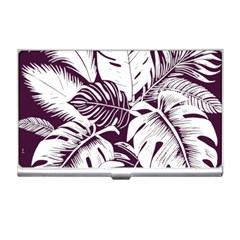 Abstract Art Tropical Leaves Business Card Holder