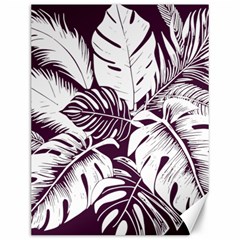 Abstract Art Tropical Leaves Canvas 12  x 16 