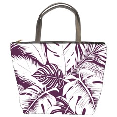 Abstract Art Tropical Leaves Bucket Bag