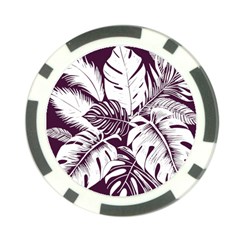 Abstract Art Tropical Leaves Poker Chip Card Guard (10 pack)