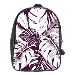 Abstract Art Tropical Leaves School Bag (XL)