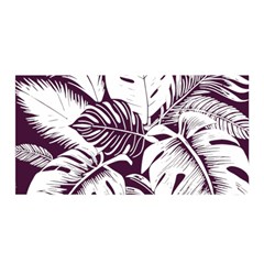 Abstract Art Tropical Leaves Satin Wrap 35  x 70 