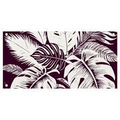 Abstract Art Tropical Leaves Banner and Sign 4  x 2 