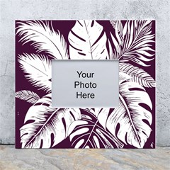 Abstract Art Tropical Leaves White Wall Photo Frame 5  x 7 