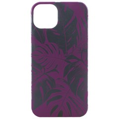 Abstract Art Tropical Leaves iPhone 15 Pro Black UV Print PC Hardshell Case