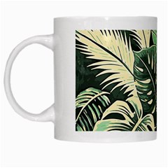 Abstract Art Tropical Leaves White Mug by Valentinaart