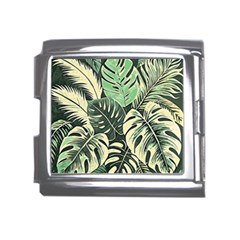 Abstract Art Tropical Leaves Mega Link Italian Charm (18mm)