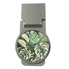 Abstract Art Tropical Leaves Money Clips (round)  by Valentinaart