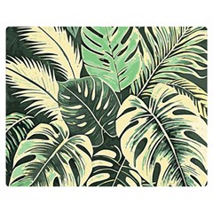 Abstract Art Tropical Leaves Two Sides Premium Plush Fleece Blanket (teen Size) by Valentinaart