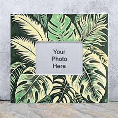 Abstract Art Tropical Leaves White Wall Photo Frame 5  X 7  by Valentinaart