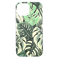 Abstract Art Tropical Leaves Iphone 15 Plus Black Uv Print Pc Hardshell Case