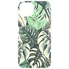 Abstract Art Tropical Leaves Iphone 15 Pro Black Uv Print Pc Hardshell Case by Valentinaart