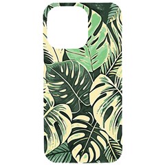 Abstract Art Tropical Leaves Iphone 15 Pro Max Black Uv Print Pc Hardshell Case by Valentinaart