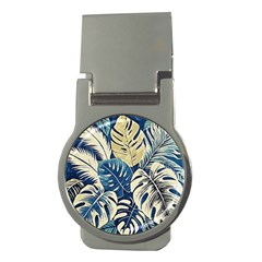 Abstract Art Tropical Leaves Money Clips (round)  by Valentinaart